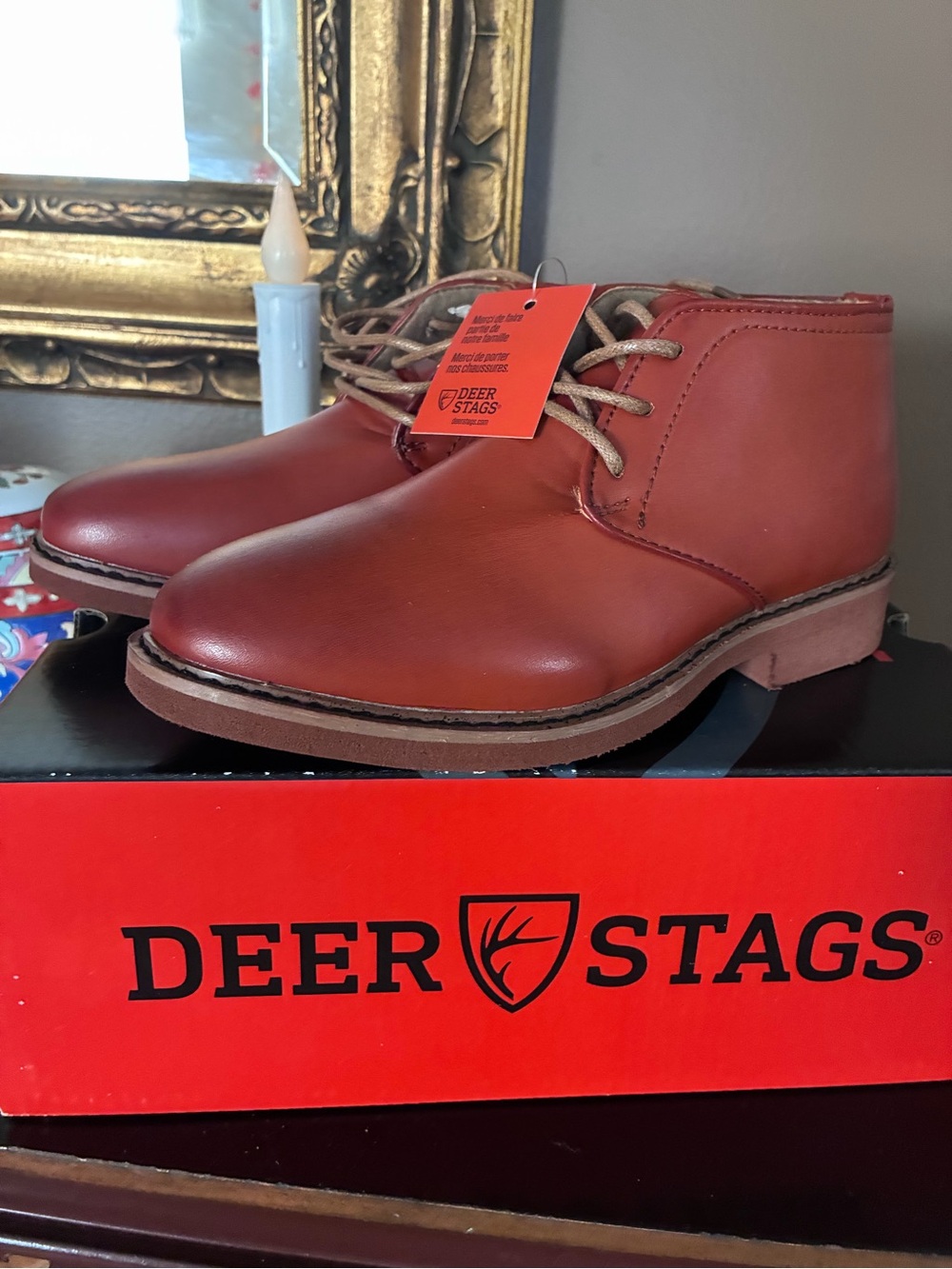 Deer Stags Ballard Boys Chukka Boots Luggage Brown Size 13 Little Kid NWT